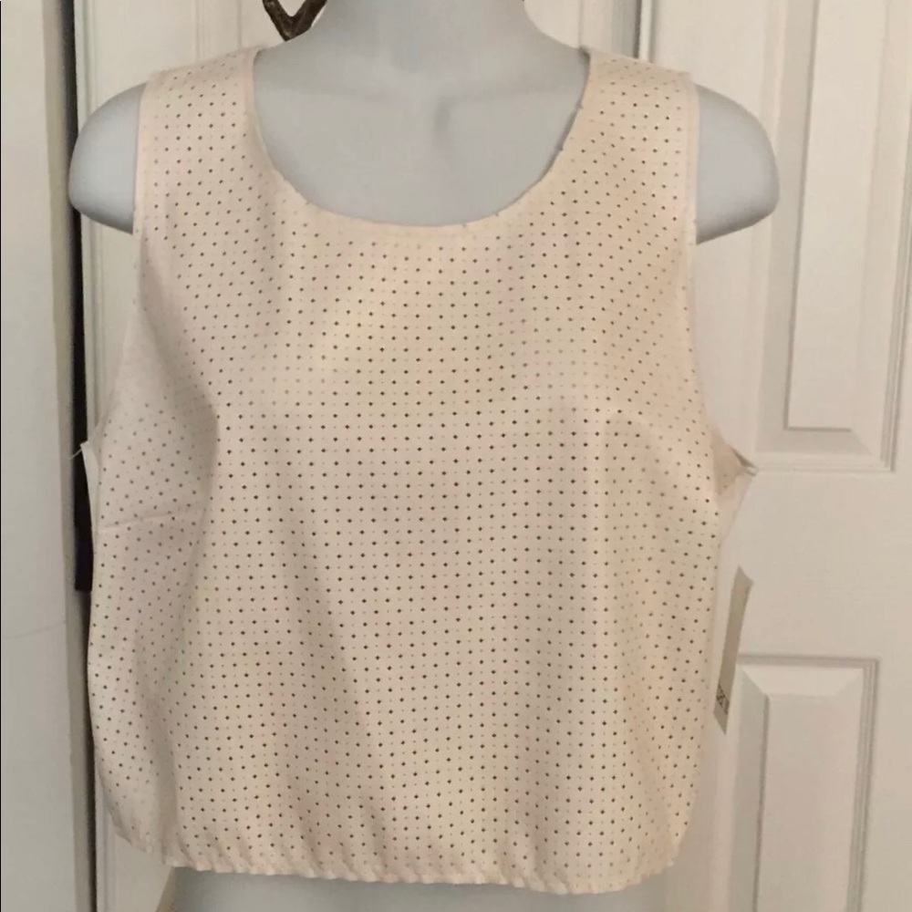 Bar III Faux Leather Tank Top size Large